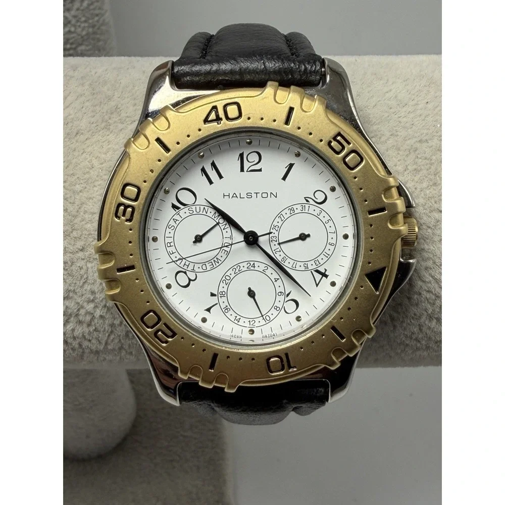 Halston 001-6P29 New Battery Mens Watch 41MM 8